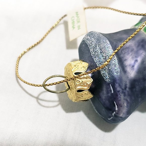 Snowman Holding Broom Ornament Old World Glass by Peschka 5 1/2" Christmas Star - Picture 9 of 9